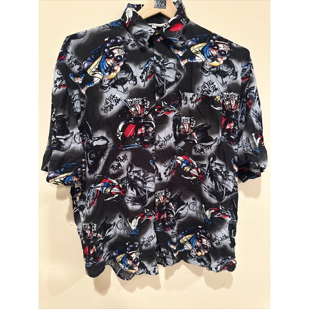 Vintage Y2K EMVO Anime Men's‎ Button Down Shirt Men's Size XL